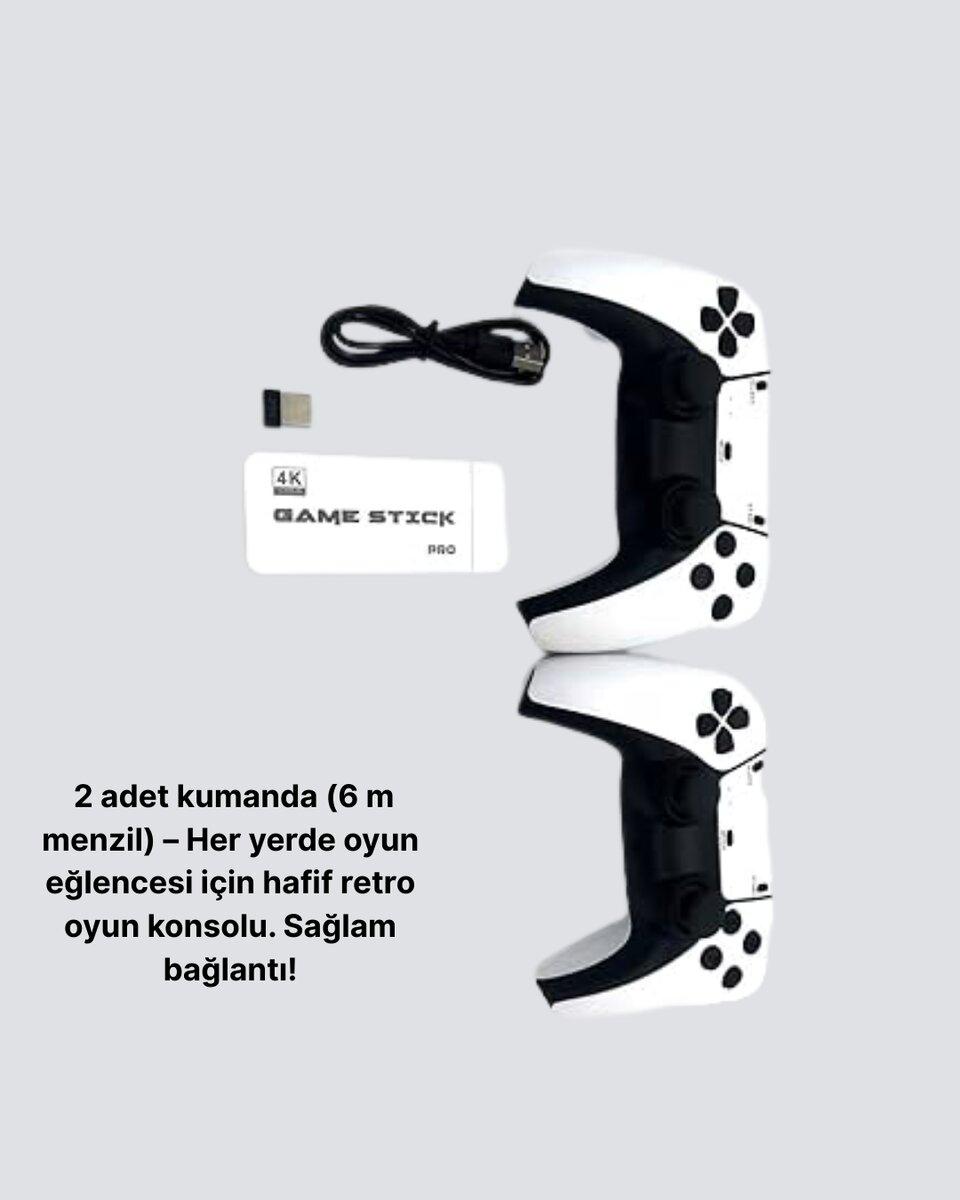 20.000 Yüklü Oyunlu Kablosuz Retro Oyun Konsolu 4K Destekli 4