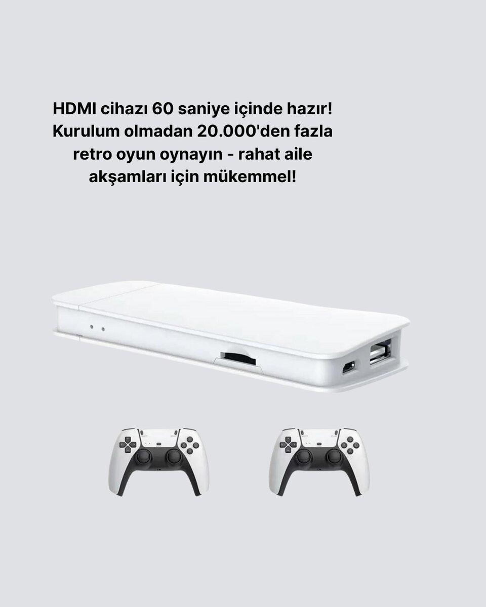 3D ve 4K Görüntü Kaliteli Çok Oyunculu Retro Oyun Konsolu 2