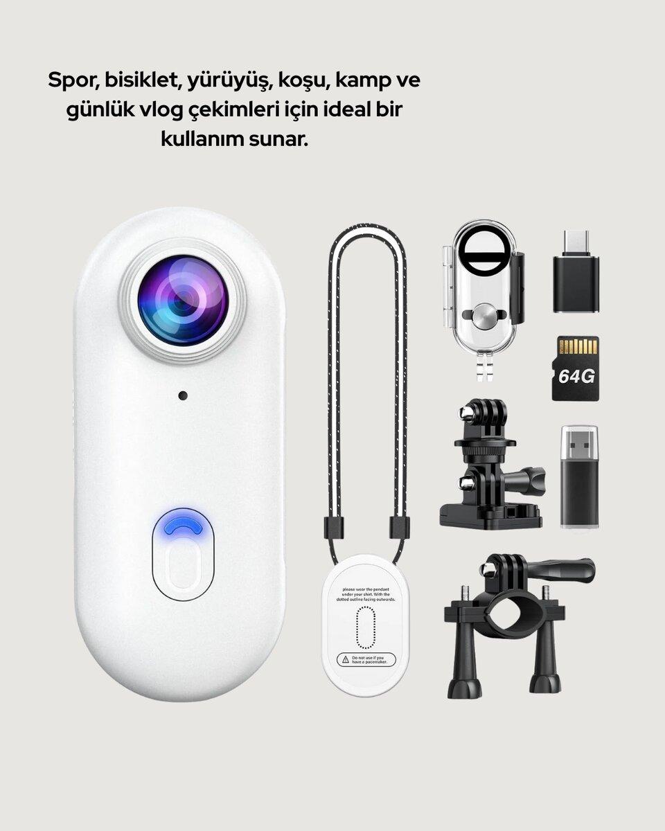 Suya ve Darbeye Dayanıklı Kompakt Spor Kamera 1080P 5