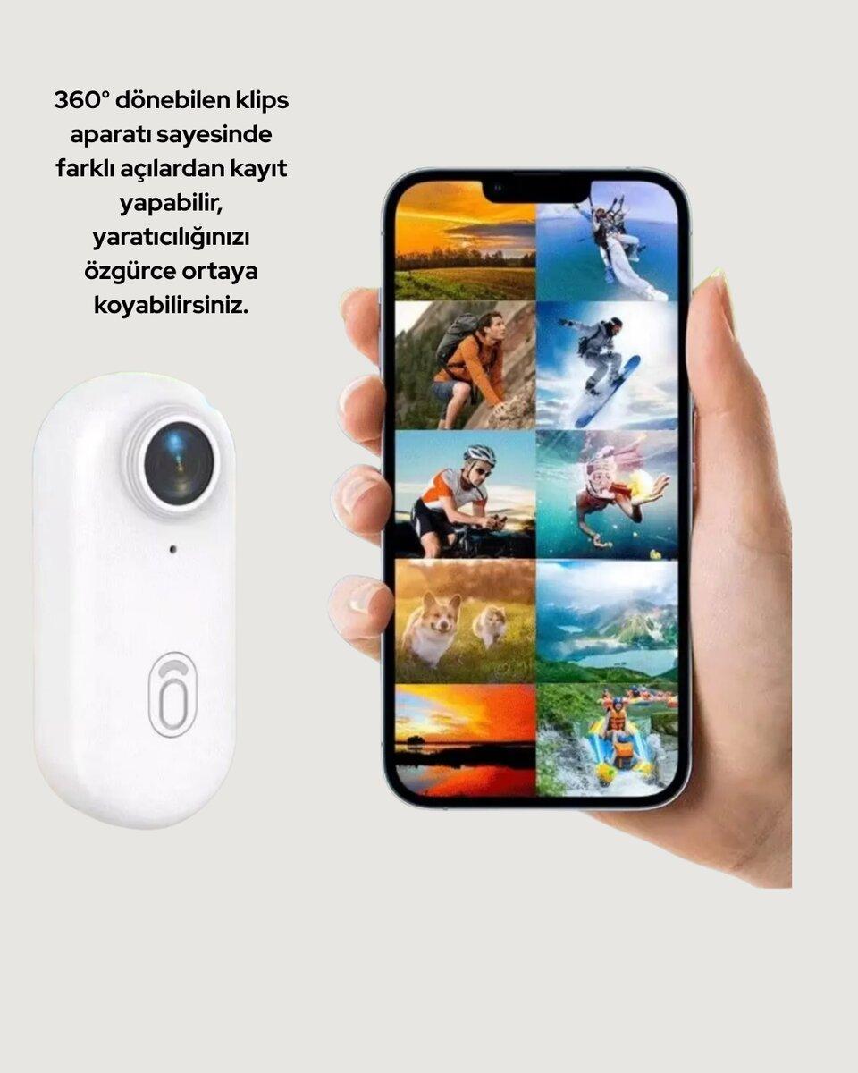 Geniş Açı Lensli WiFi Spor ve Vlog Kamerası 3