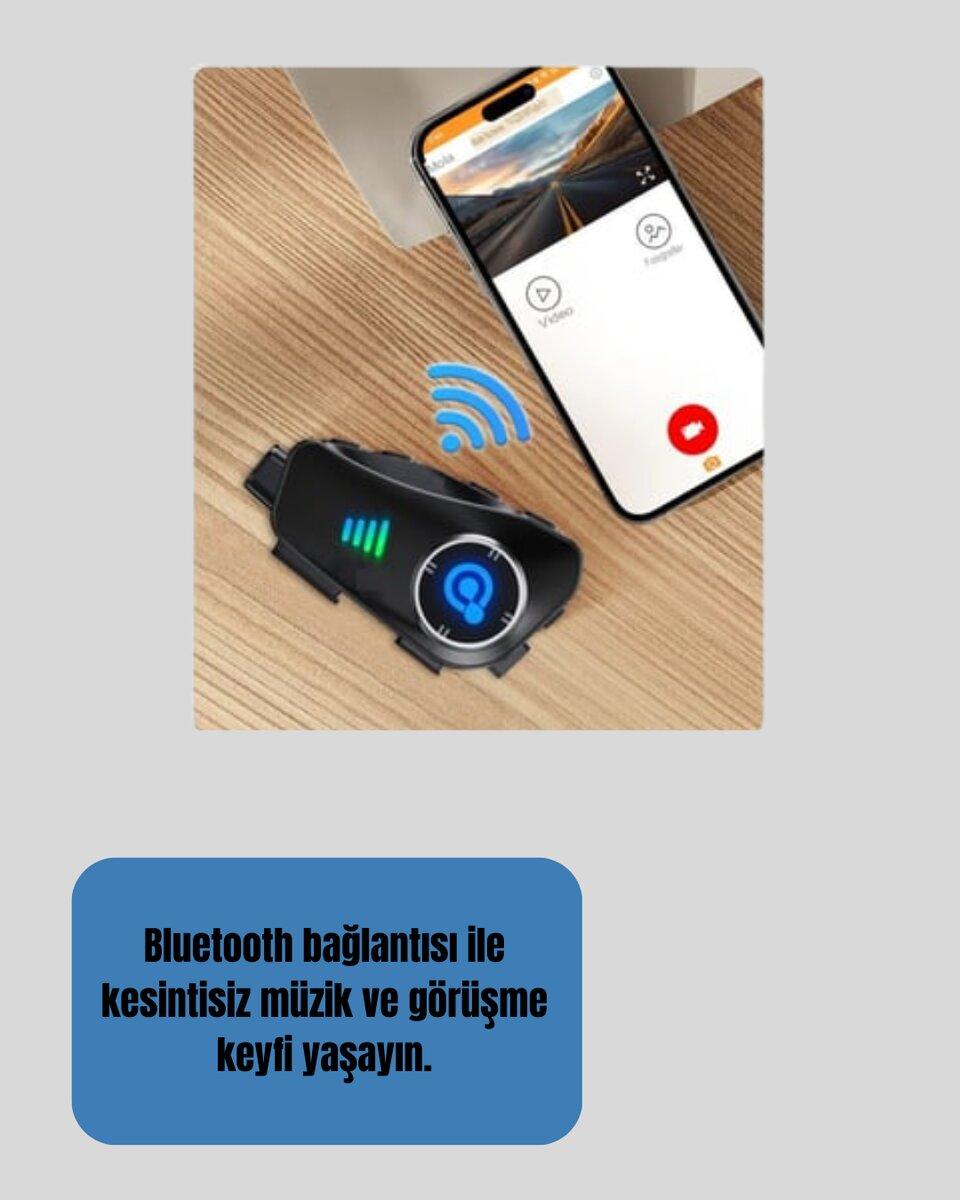 Q28 Motosiklet Kask Bluetooth Kulaklık  Full HD 1080P Kamera 4