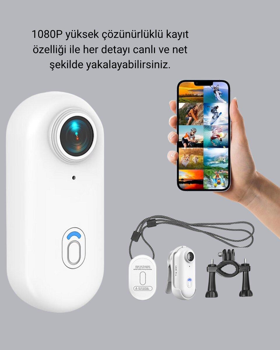 1080P Full HD Spor Kamerası 360° Klips ve WiFi Özellikli 3